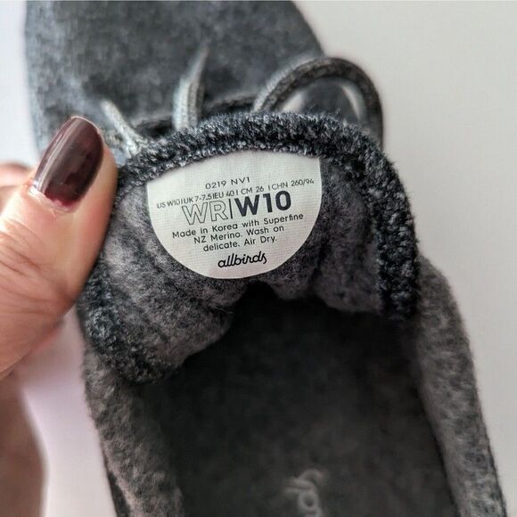 Allbirds Wool Runners Comfort Shoes Gray Lace Up Womens Size 10 - Picture 10 of 11